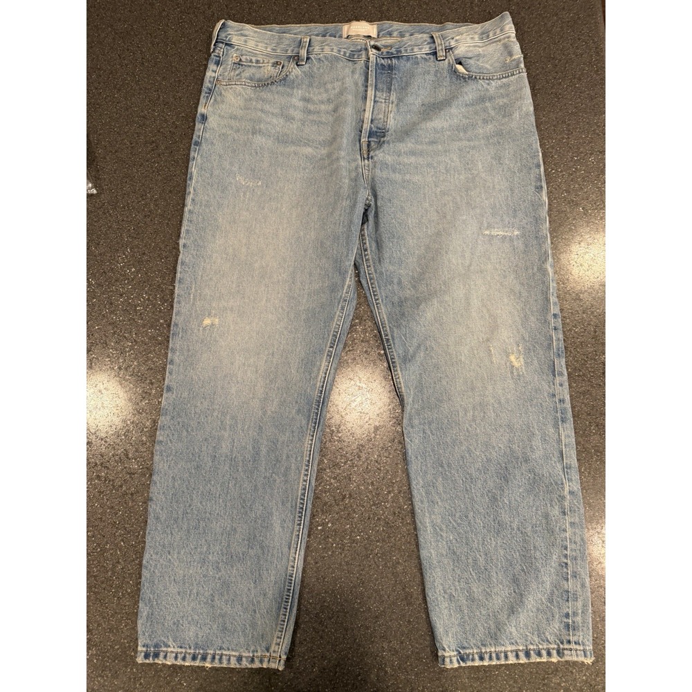 NEW Everlane The Relaxed Straight Jeans Womens 33 High Rise Button Fly 40X27